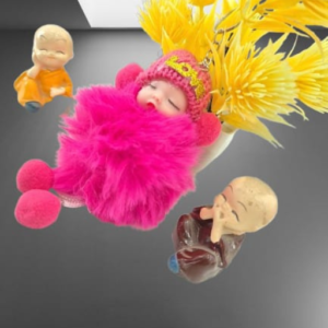 Sky Bule Sleeping Doll Keychain